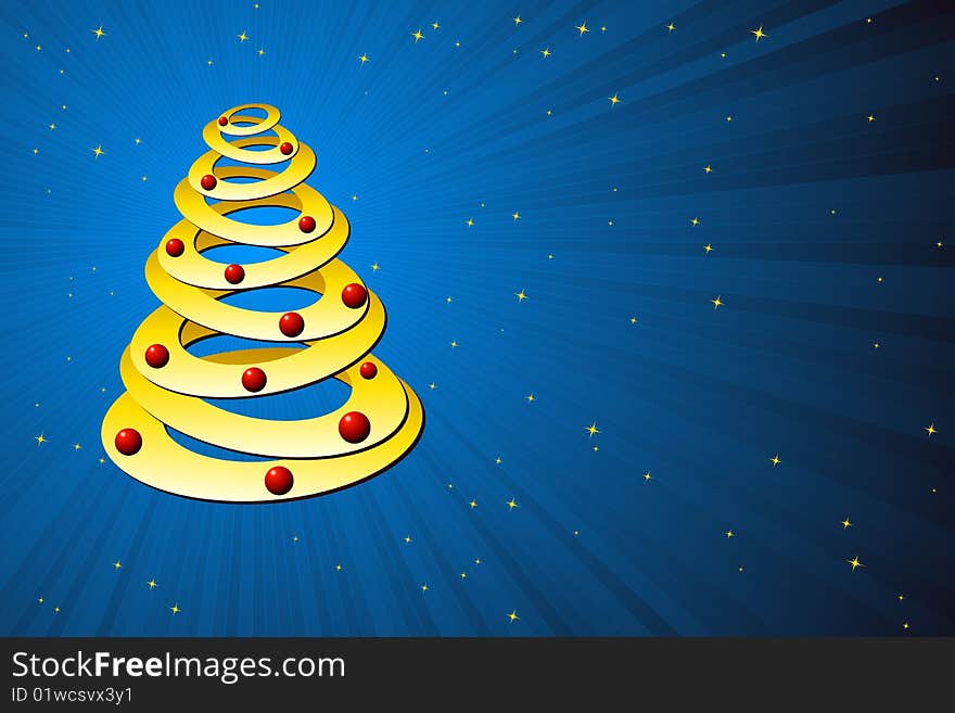 Vector illustration of Christmas Tree