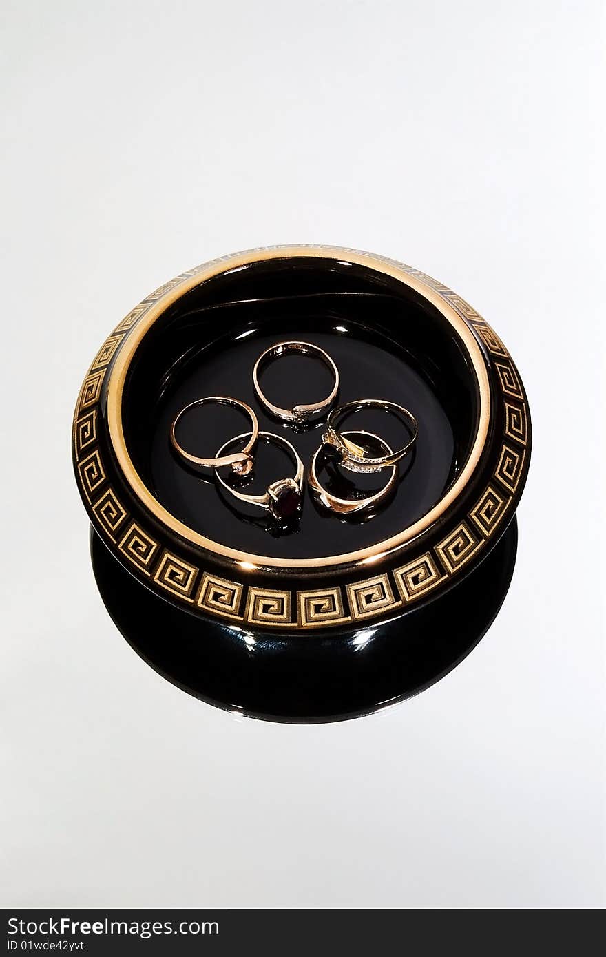 Greek Case With Golden Rings