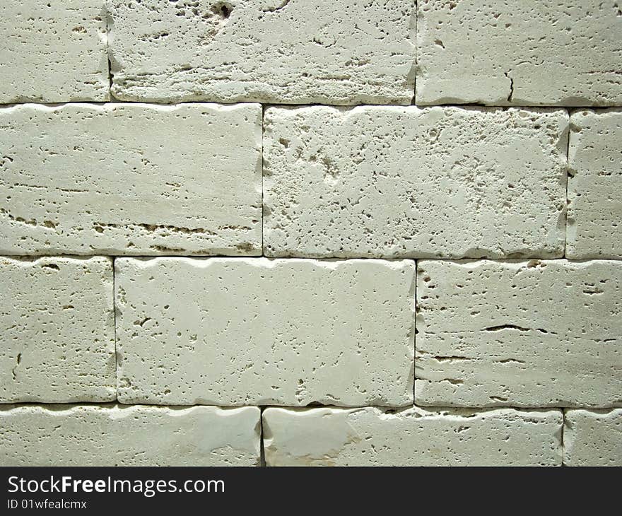 Close-up for travertine stone brick