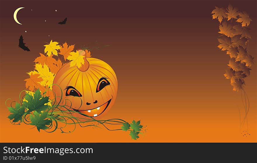 Halloween. Abstract composition for card. Vector illustration