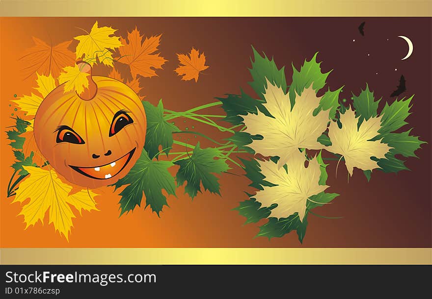 Halloween. Abstract composition for banner. Vector illustration