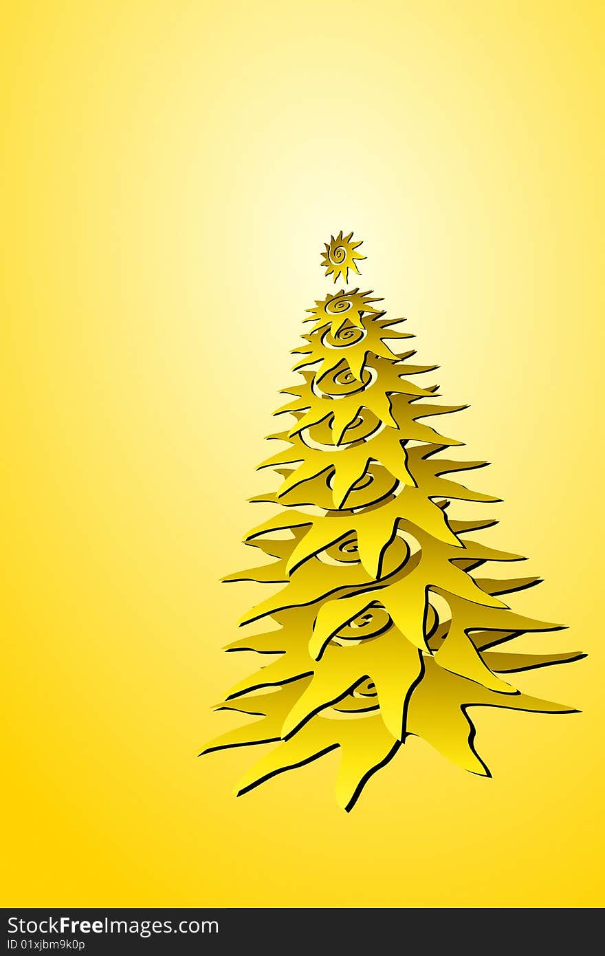 Vector illustration of Christmas Tree