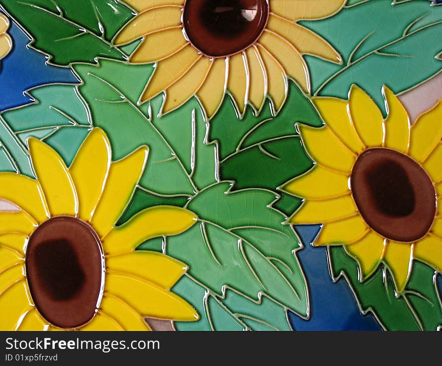 Close-up for ceramic glazed painting,deco for home. Close-up for ceramic glazed painting,deco for home