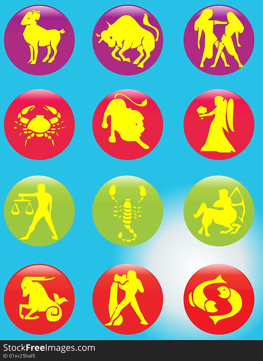 Horoscope vector illustration on bluebackground