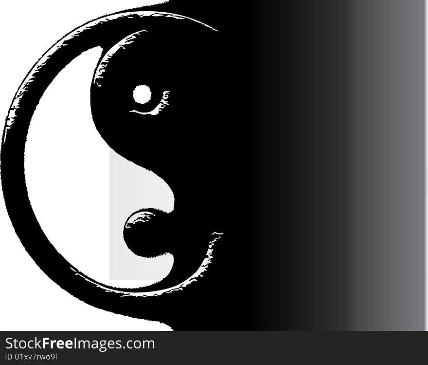 Ying Yang vector illustration