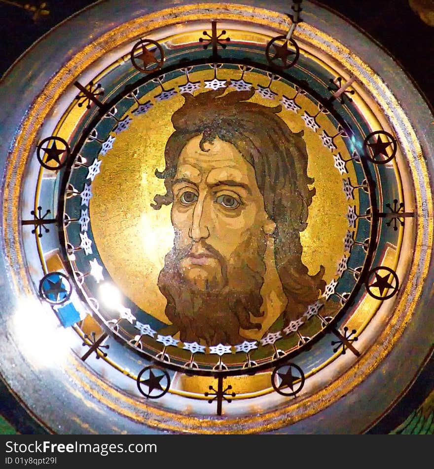 Mosaic Jesus in Russian church