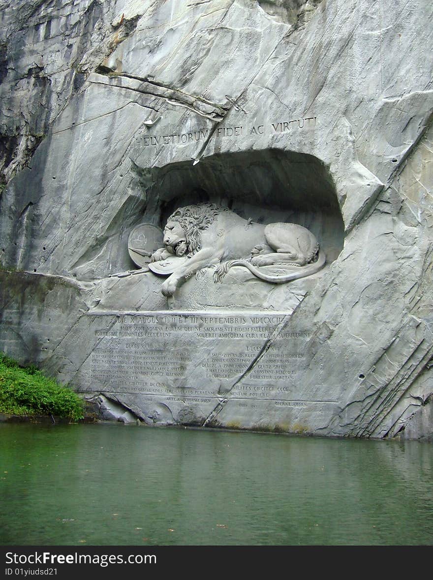 Monument Lion in Lucern, Switzerland