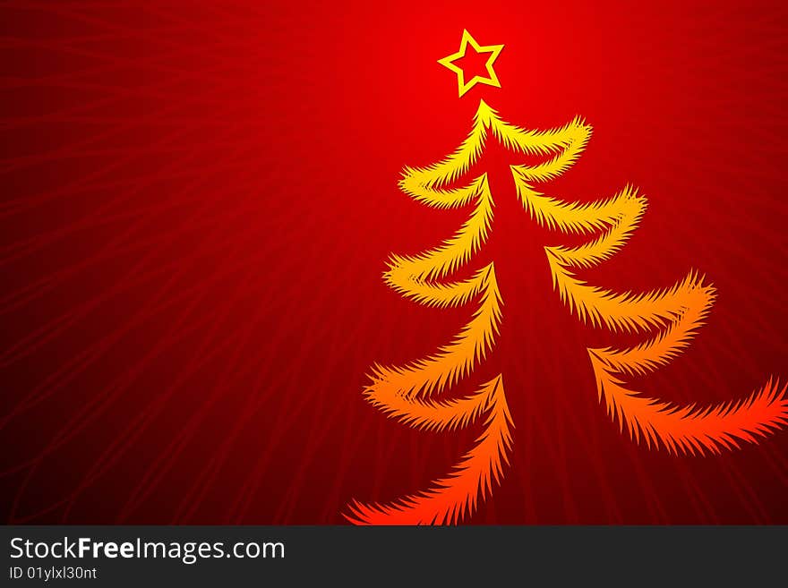 Vector illustration of Christmas Tree