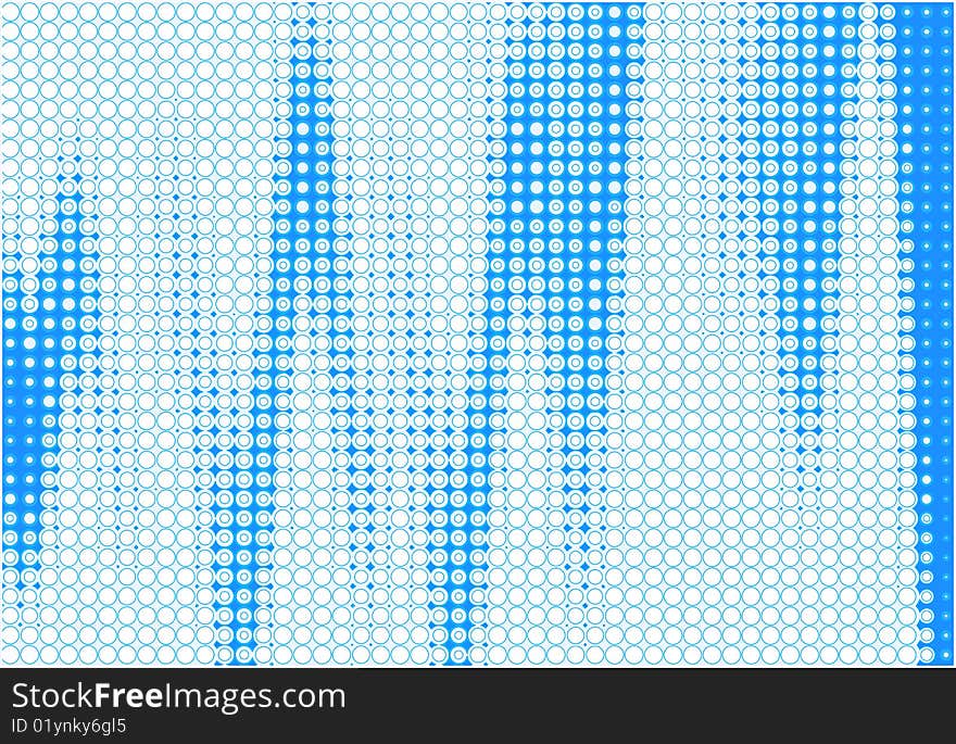 Blue wave bubble background - vector