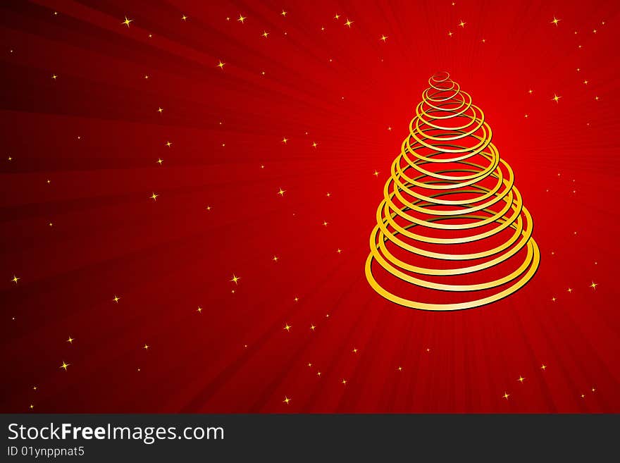 Vector illustration of Christmas Tree