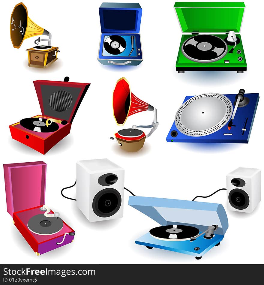 Gramophone icons