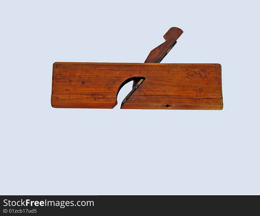 A vintage wood planer used to shape crown moldings in the early 1900s