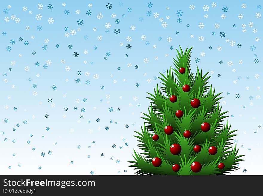 Vector illustration of Christmas Tree