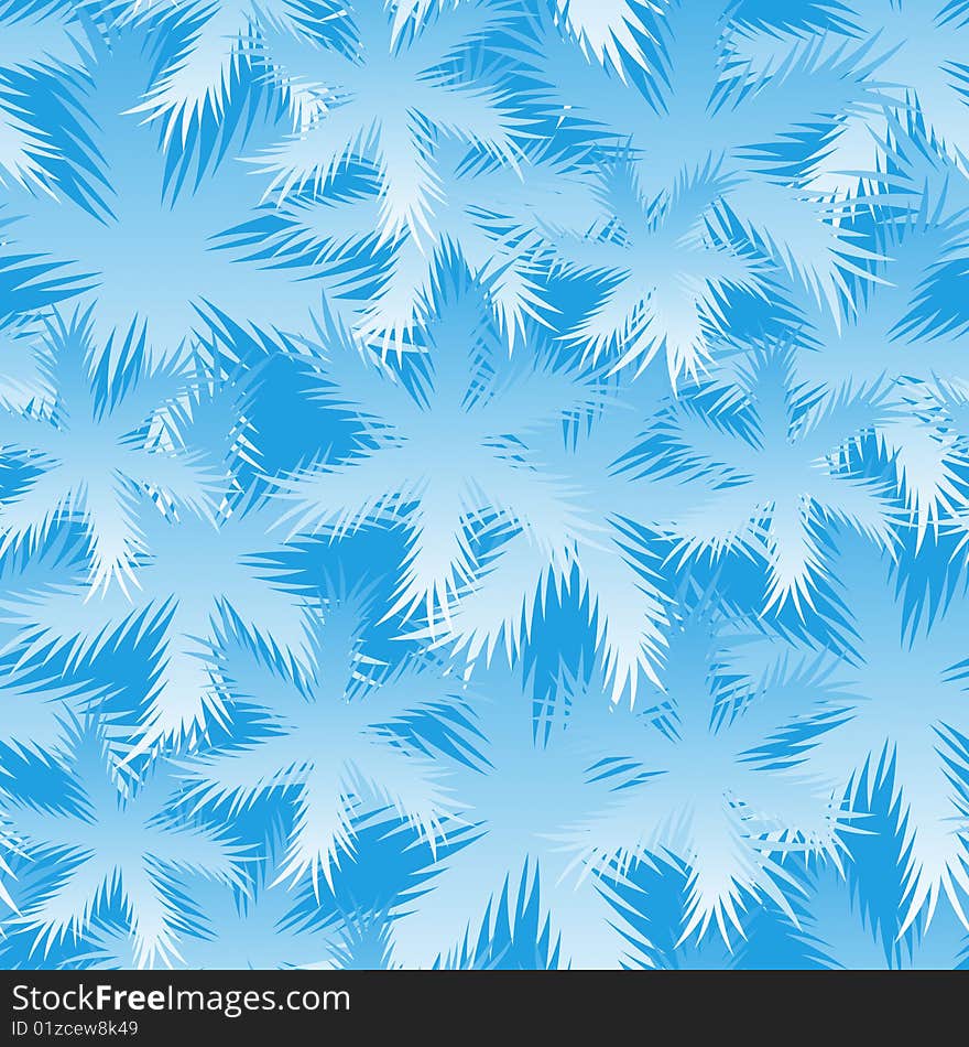 Vector illustration of Seamless Spruce Snowflake Pattern