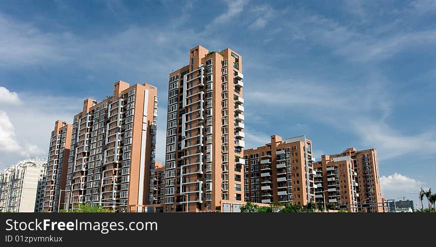 City residence in a bright day,canton,china. City residence in a bright day,canton,china