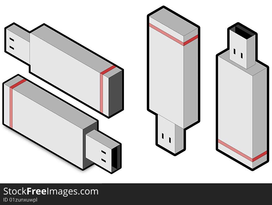 USB flash drive created in Inkscape.