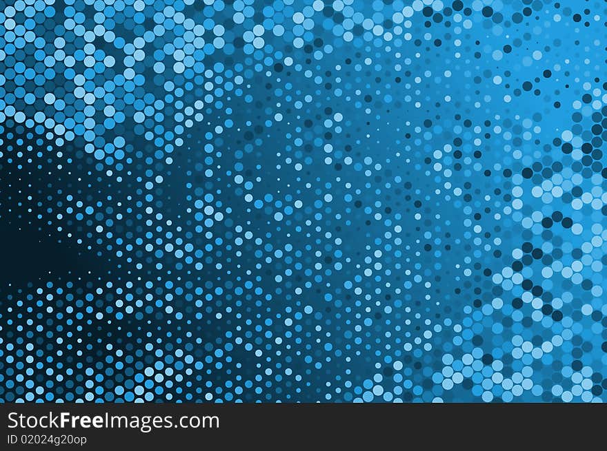 Vector illustration of Blue Spot Pattern