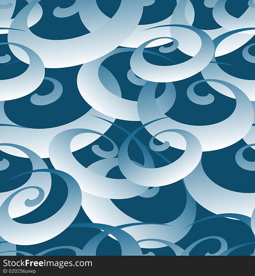 Vector illustration of Seamless Spiral Pattern