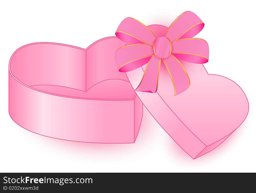 PRESENT BOX HEART leaning