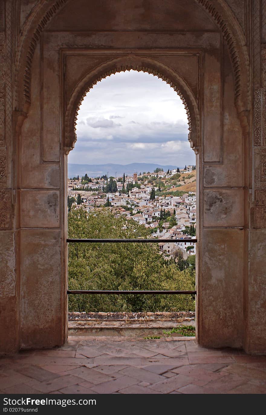 View from alhambra, granada, spain