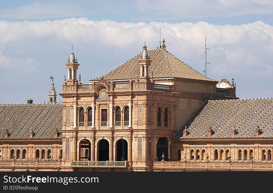 Picture showing architectural details of a Moorish style Spanish building. Picture showing architectural details of a Moorish style Spanish building