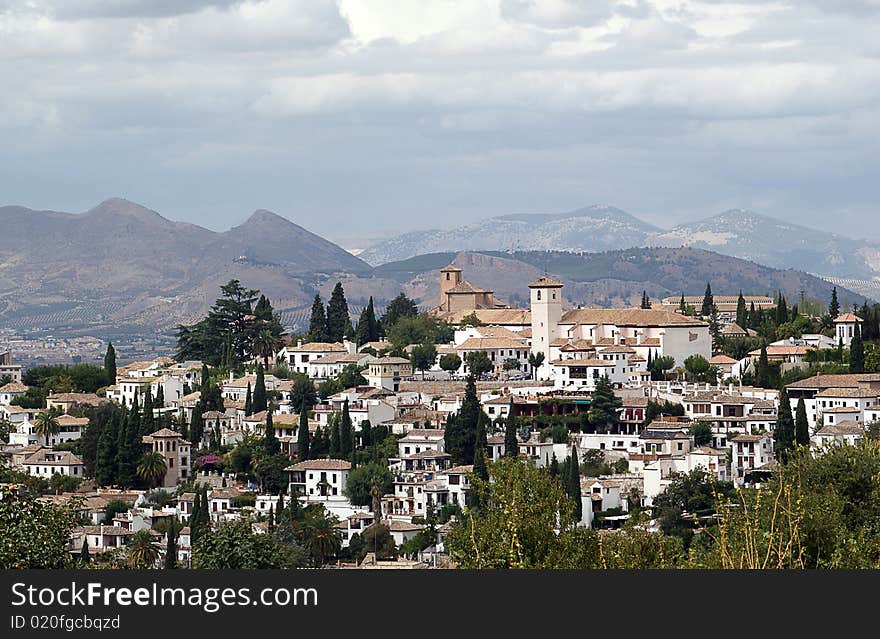 Panoramic view at Alhambra, Granada, spain