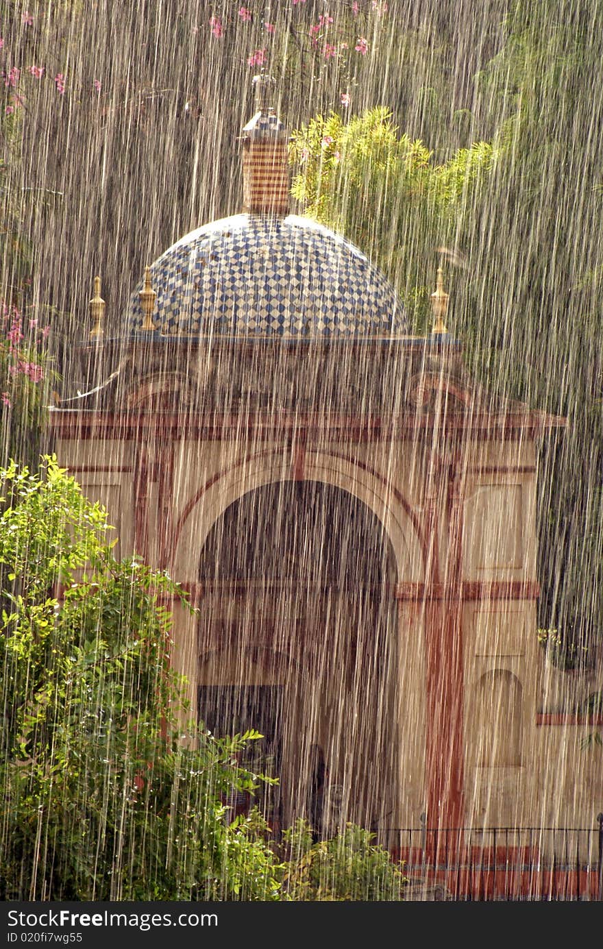 Fountain in a place at Sevilla Spain. Fountain in a place at Sevilla Spain