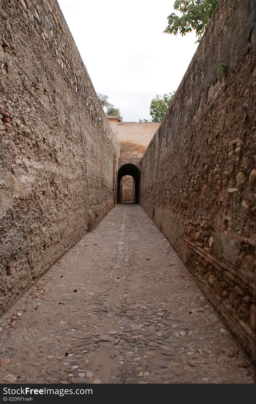 Panoramic view at alhambra, granada, spain