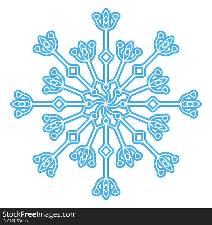 Snowflake dark blue xmas