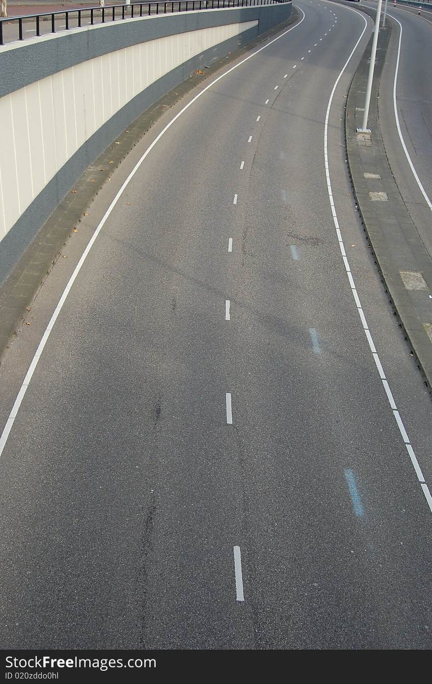 Empty road with no traffic on it. Empty road with no traffic on it