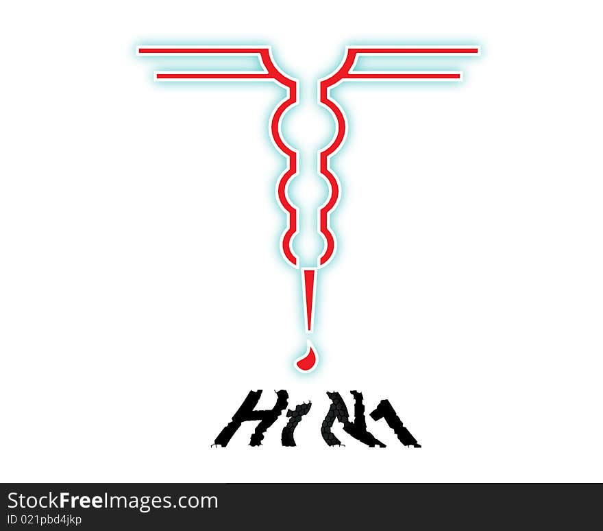 MEDICINE AGAINST H1N1 VECTOR AND SYMBOL