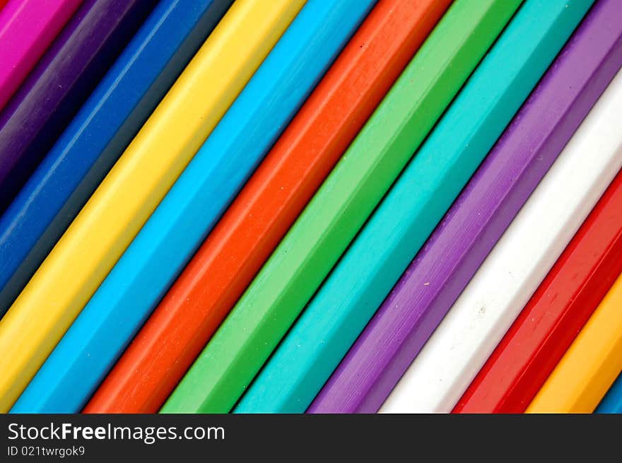 Spectrum of colours created by colouring pencils. Spectrum of colours created by colouring pencils