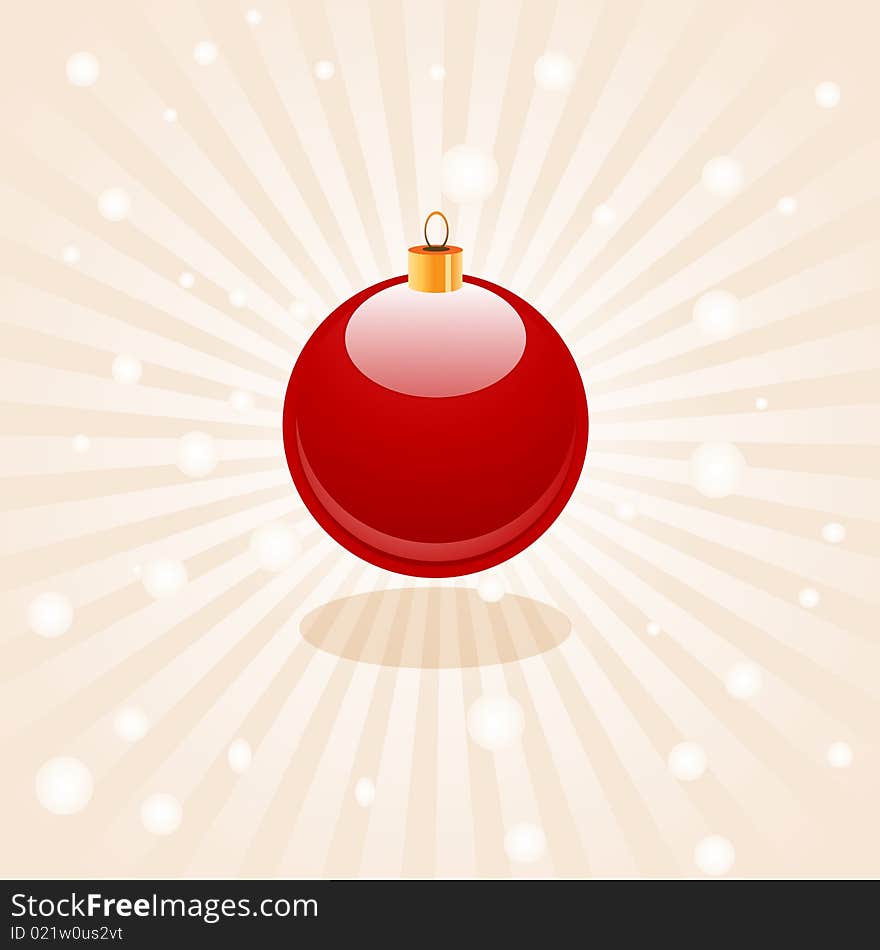 Christmas background with ball illustration