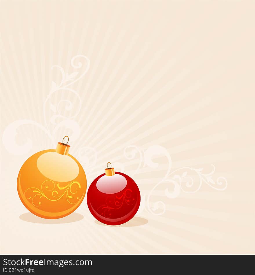 Christmas balls background illustration. Christmas balls background illustration