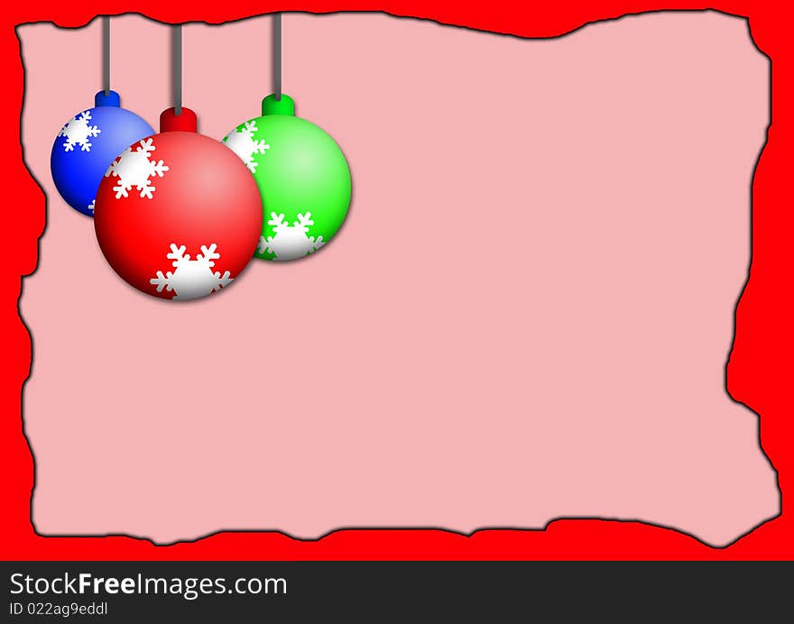 An image of Christmas tree with snow flakes and snow man. An image of Christmas tree with snow flakes and snow man