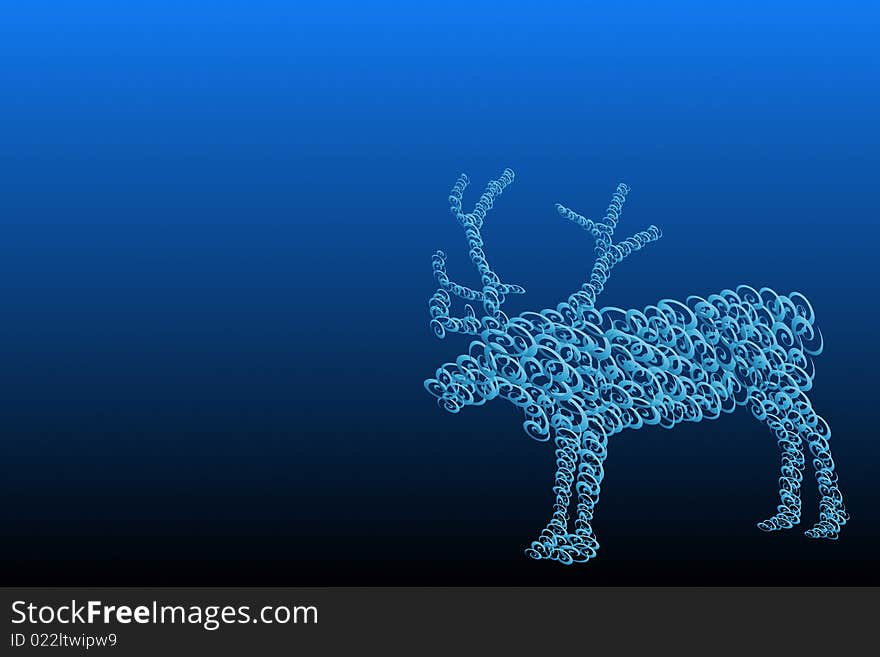 Vector illustration of a reindeer