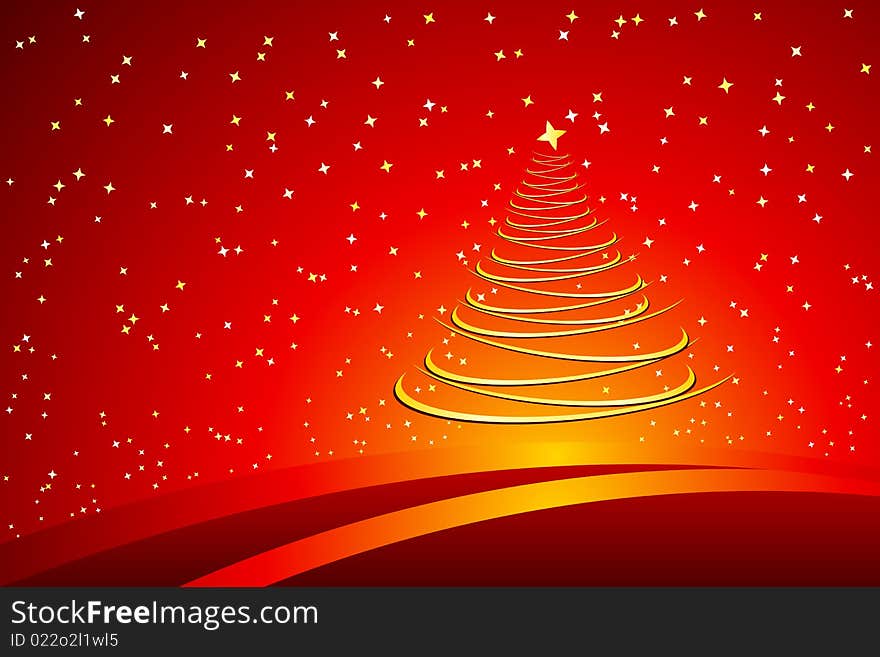 Vector illustration of Christmas Tree