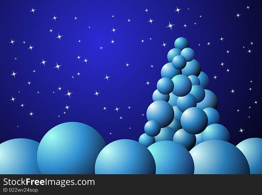 Vector illustration of Christmas Tree