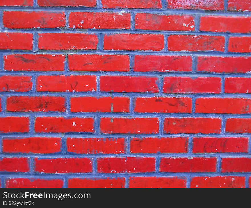 Red brick wall