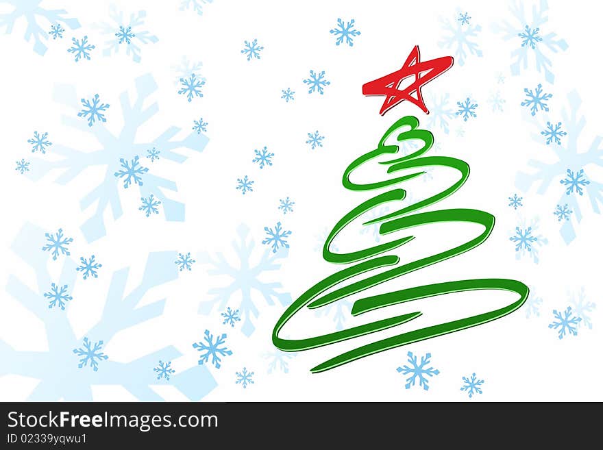 Vector illustration of Christmas Tree