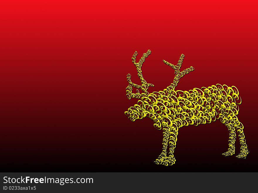 Vector illustration of a reindeer