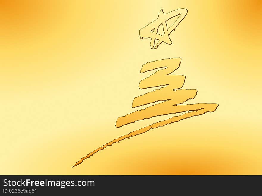 Vector illustration of Christmas Tree