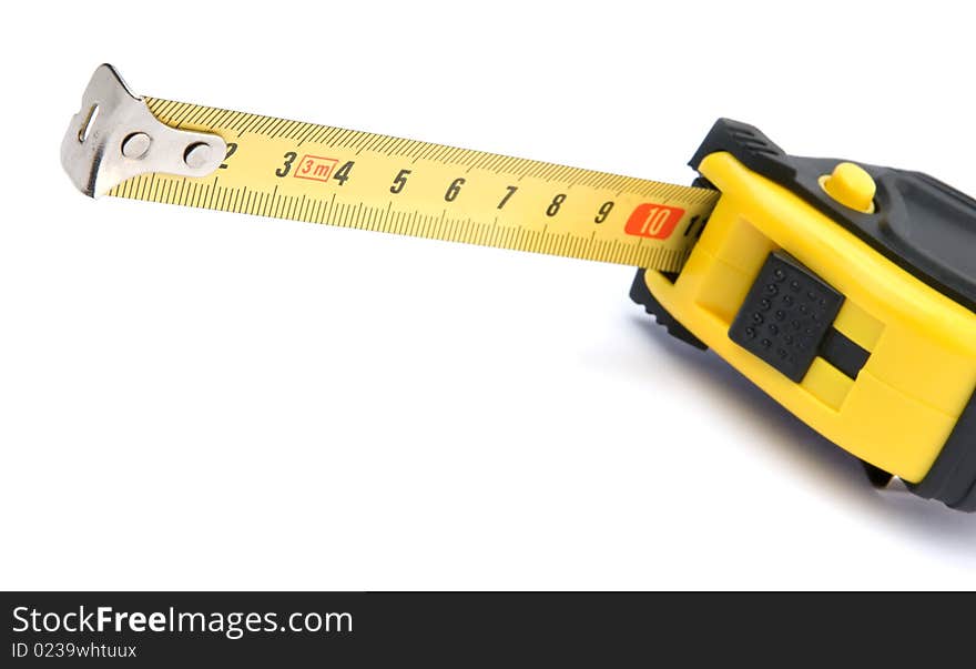 Measurement tape isolated on the white background