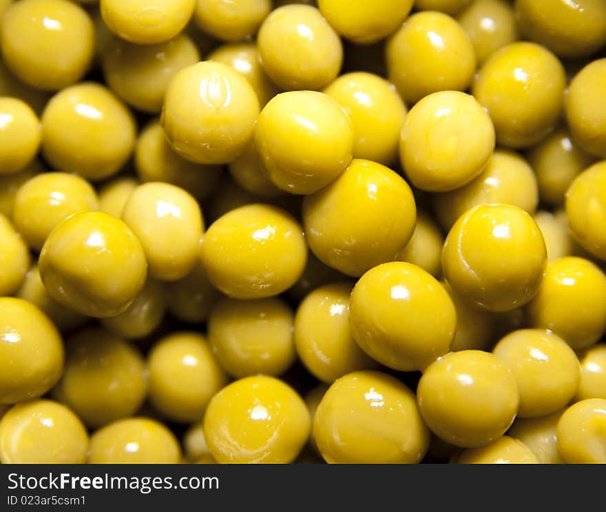 Close up macro picture of peas