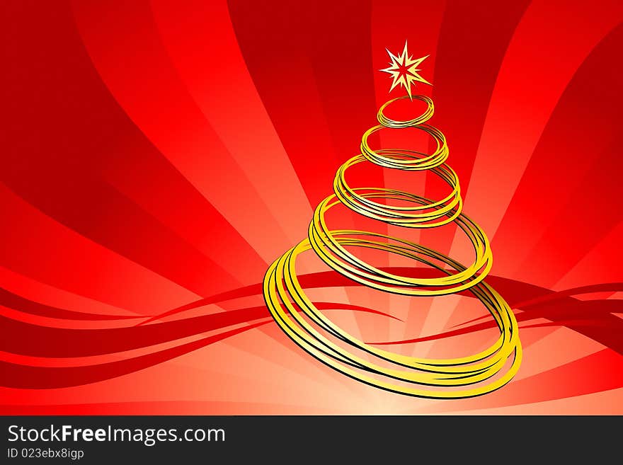 Vector illustration of Christmas Tree