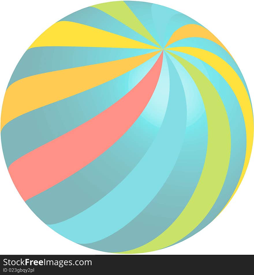 Rainbow ball design for various usage options