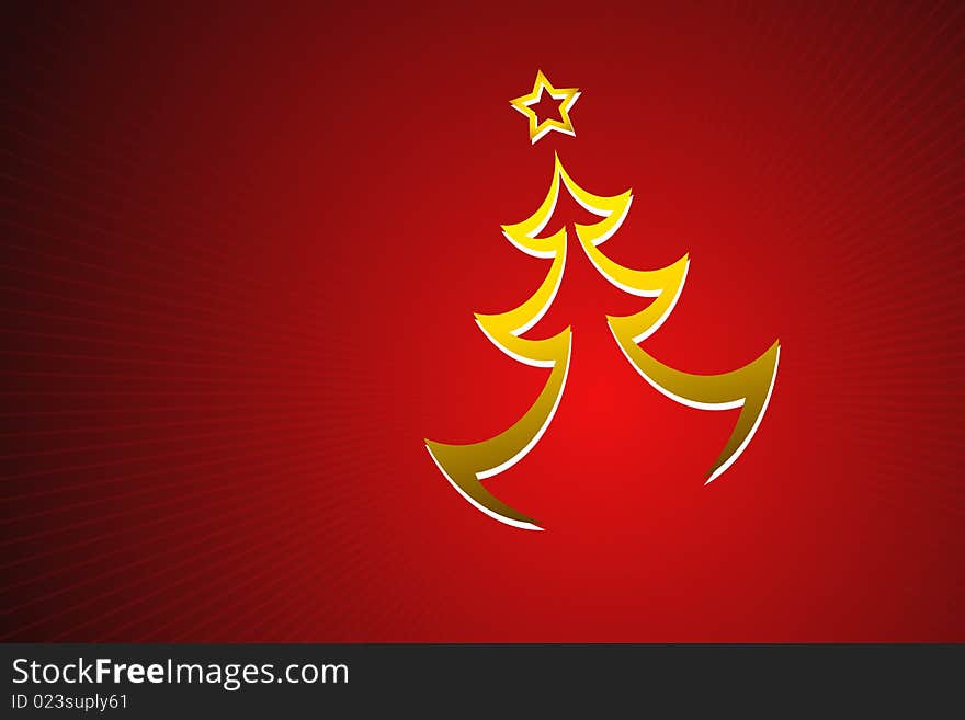 Vector illustration of Christmas Tree