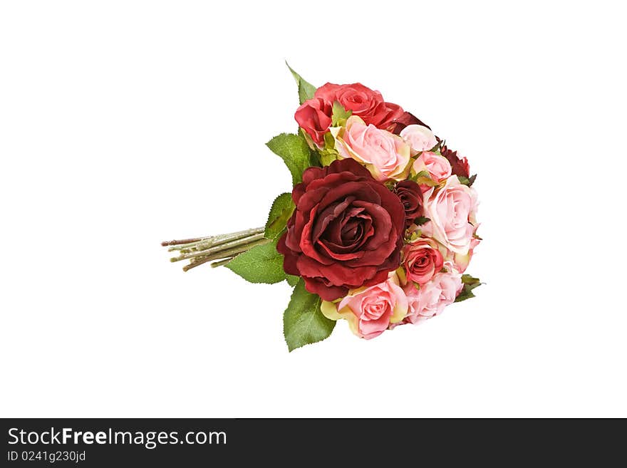 Bouquet of Roses isolated on white background