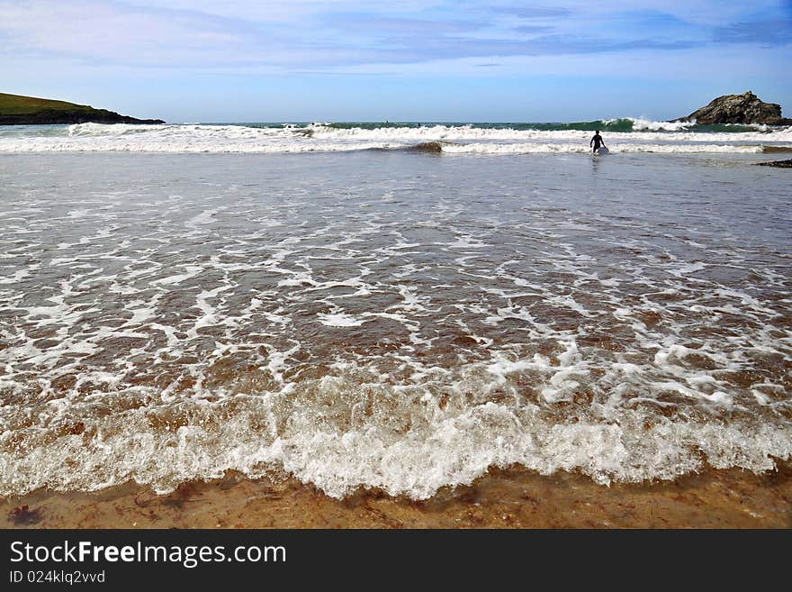 Low tide beach - Atlantic coast, Cornwall, UK