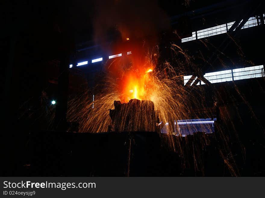 Steelmaking iron works